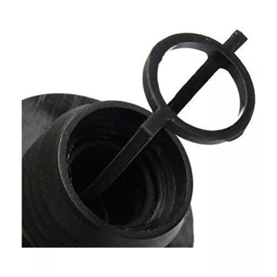 Bujão de Dreno / Bueira Plástica c/ Junta de Vedação - Tam: 19mm - Cor: Preto - Mangueira 1 pol.