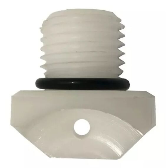 Bujão de Dreno / Bueira Plástica s/ Flange - Cor: Branco - Rosca Focker