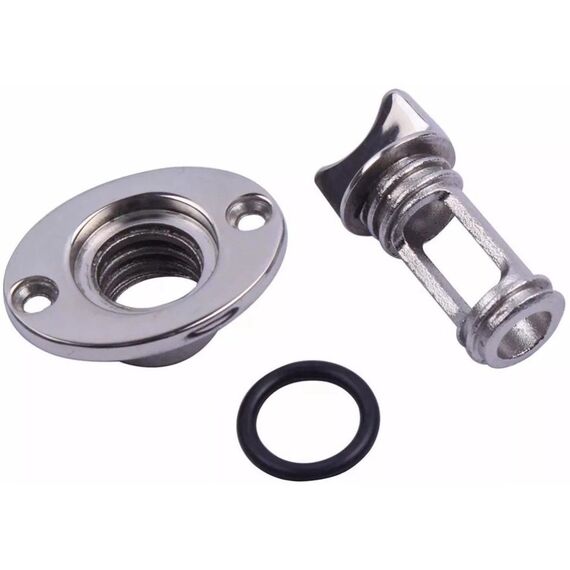 Bujão de Dreno em INOX c/ Junta de Vedação - Tam: 25mm