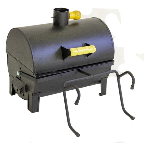 Churrasqueira a Carvão Preta Bafinho Mini Com Suporte P/ Embarcações - Tam: 30 x 20