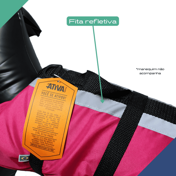 Colete Salva-Vidas Pet Vest - Tamanho P - Ativa - ROSA