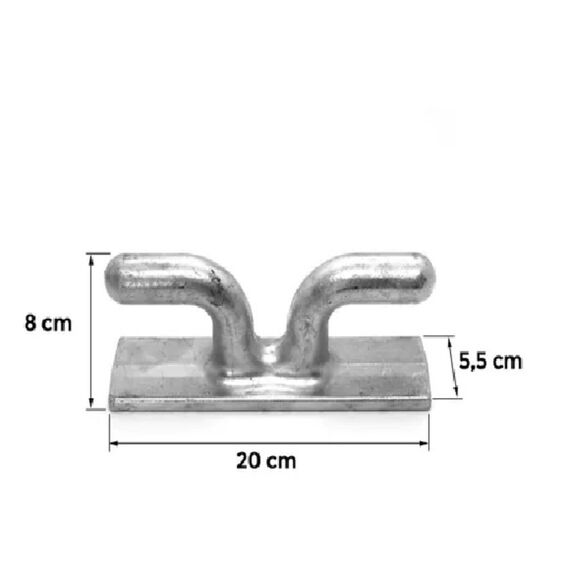 Cunho p/ Amarração (Amarra Cabo) Pier - 20 cm - Alumínio
