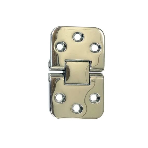 Dobradiça p/ Tampas e Portas Articulada em Aço Inox Estampado - Retangular 3 x 3