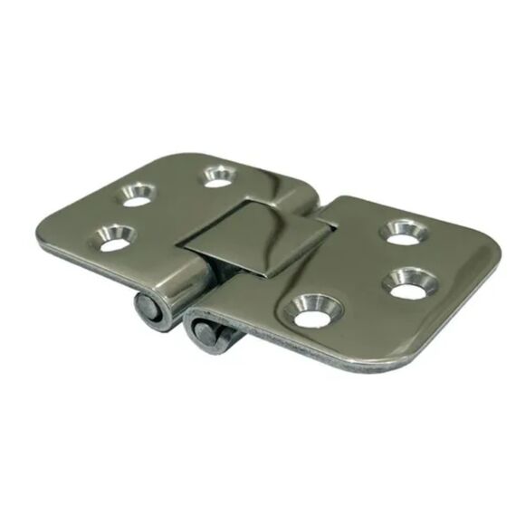 Dobradiça p/ Tampas e Portas Articulada em Aço Inox Estampado - Retangular 3 x 3