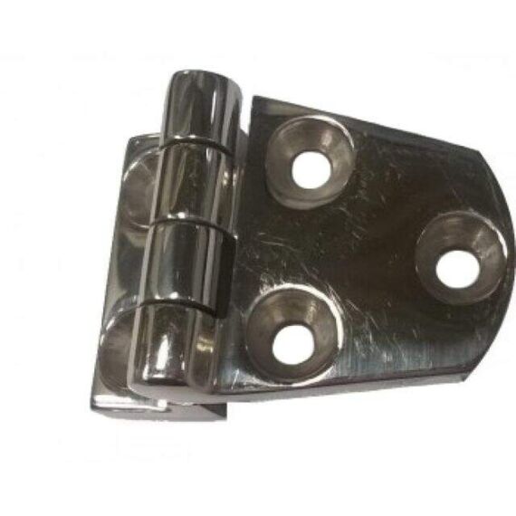 Dobradiça p/ Tampas e Portas Assimétrica Base Fixa em Aço Inox Fundido - 5F - 53x37mm