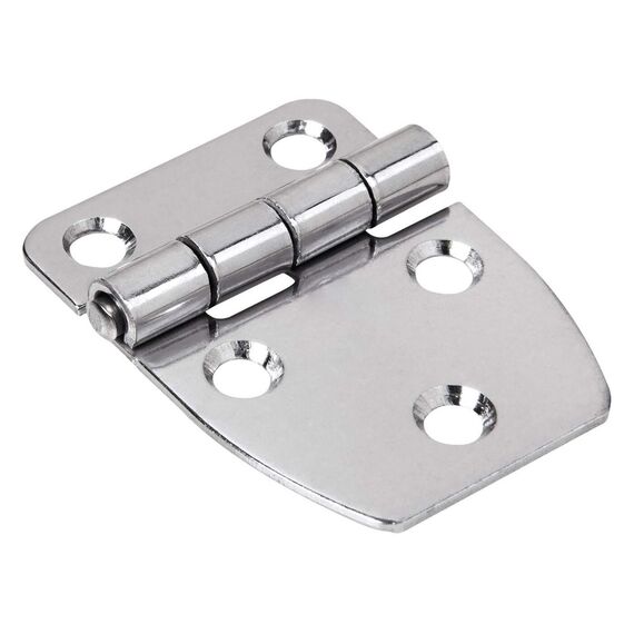 Dobradiça p/ Tampas e Portas Assimétrica em Aço Inox Estampado - 38x52mm - 3 x 2 - c/ Capa