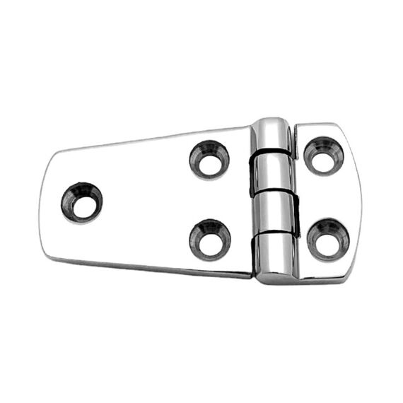 Dobradiça p/ Tampas e Portas Assimétrica Reta em Aço Inox Fundido Grande - 5F - 72x38mm