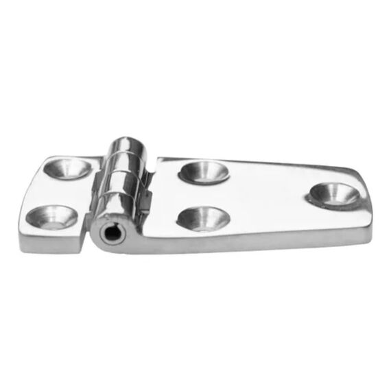 Dobradiça p/ Tampas e Portas Assimétrica Reta em Aço Inox Fundido Grande - 5F - 72x38mm