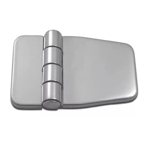 Dobradiça p/ Tampas e Portas em Aço Inox Estampado c/ Capa de Proteção