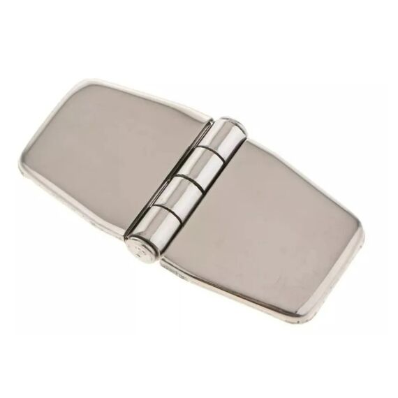 Dobradiça p/ Tampas e Portas em Aço Inox Estampado c/ Capa de Proteção - 6F