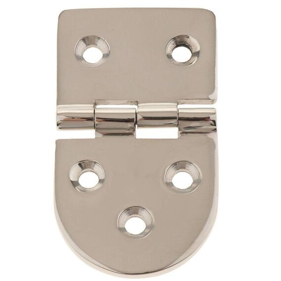 Dobradiça p/ Tampas e Portas em Aço Inox Estampado - Parafuso Externo 2 x 3