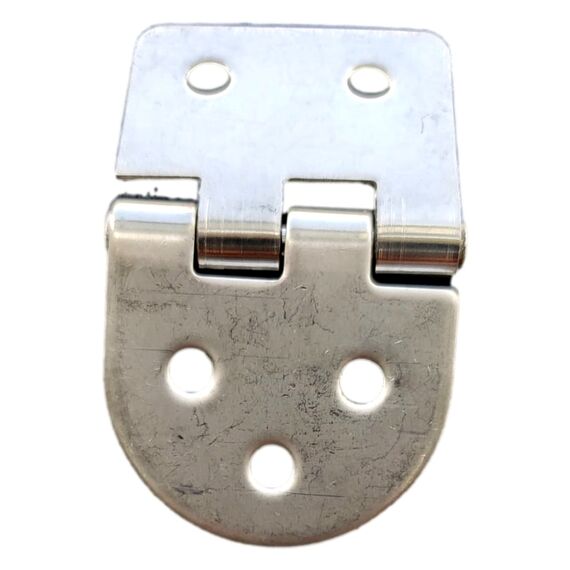 Dobradiça p/ Tampas e Portas em Aço Inox Estampado - Parafuso Externo 2 x 3