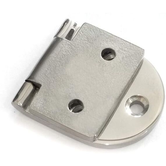 Dobradiça p/ Tampas e Portas em Aço Inox Estampado - Parafuso Externo 2 x 3