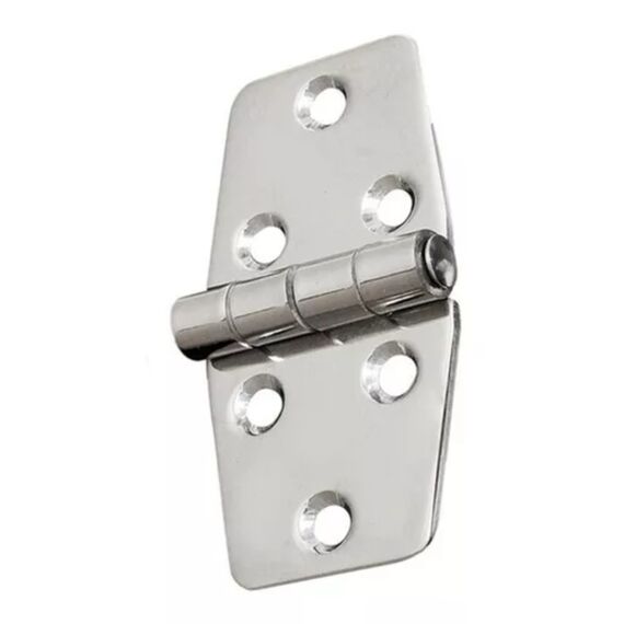 Dobradiça p/ Tampas e Portas em Aço Inox Estampado - Parafuso Externo 3 x 3