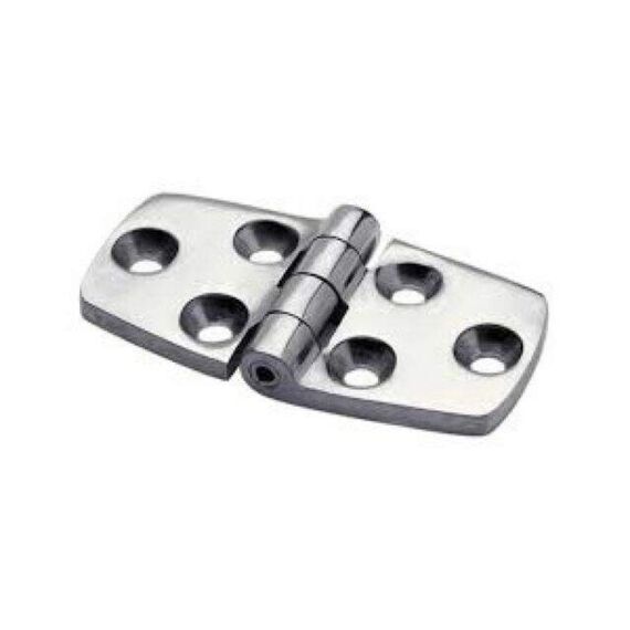 Dobradiça p/ Tampas e Portas em Latão Cromado tipo Zamak - 2-13/16 x 1-1/2 pol