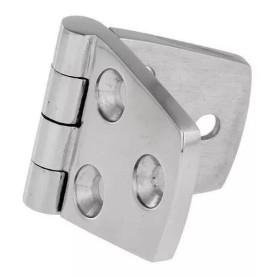 Dobradiça p/ Tampas e Portas em Latão Cromado tipo Zamak - 2-13/16 x 1-1/2 pol