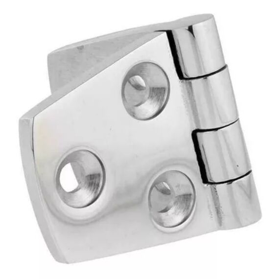 Dobradiça p/ Tampas e Portas em Latão Cromado tipo Zamak - 2-13/16 x 1-1/2 pol