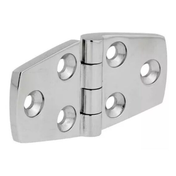 Dobradiça p/ Tampas e Portas em Latão Cromado tipo Zamak - 2-13/16 x 1-1/2 pol