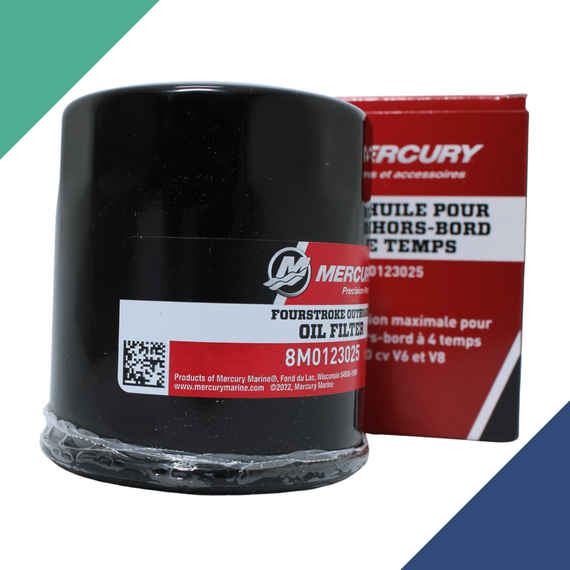 Filtro de Óleo para Motor de Popa MERCURY - 175 a 300HP - V6 e V8 - 4 tempos - 8M0123025