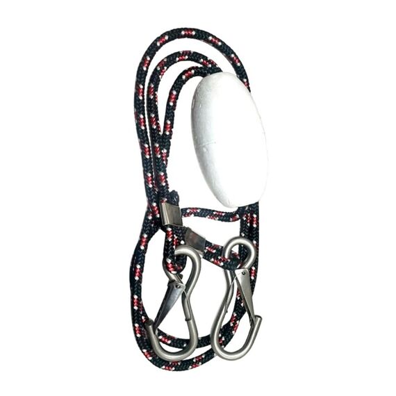 Kit Cabo Trançado + Boia Isopor + Mosquetão - Tam: 3,0 metros