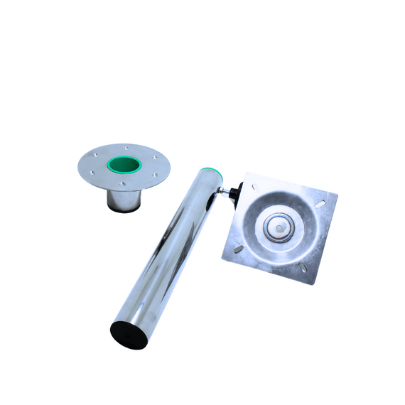 Pedestal Giratório de Banco em INOX p/ Barcos - 40cm