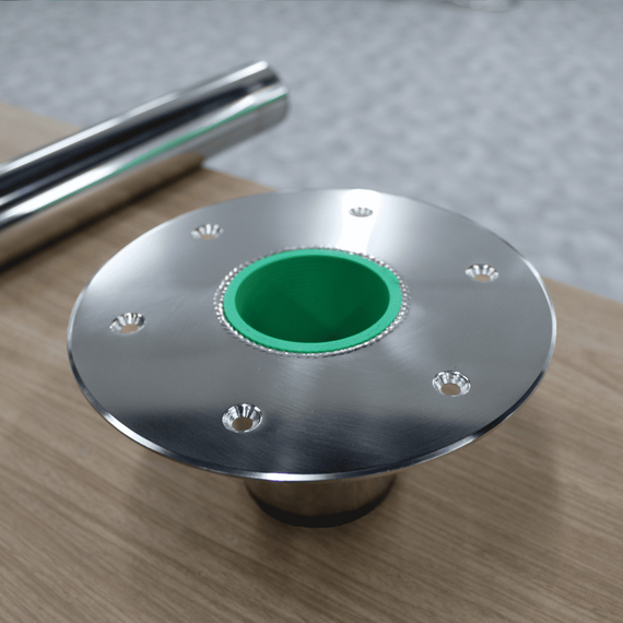 Pedestal Giratório de Banco em INOX p/ Barcos - 40cm