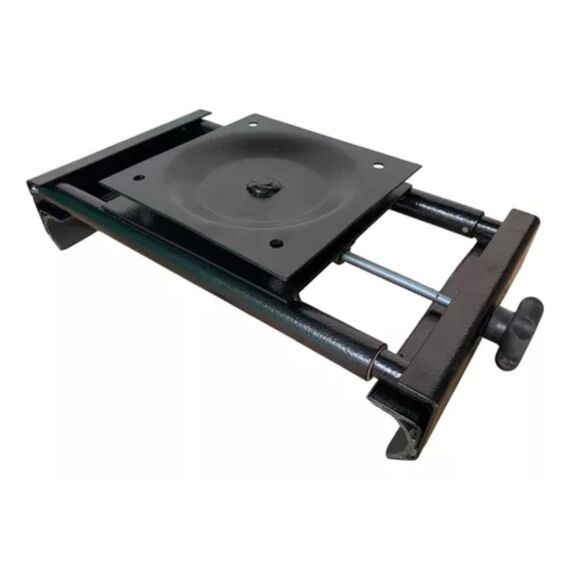 Suporte de Banco p/ Barcos de Alumínio Regulável (Rosca) - PRETO - 45CM