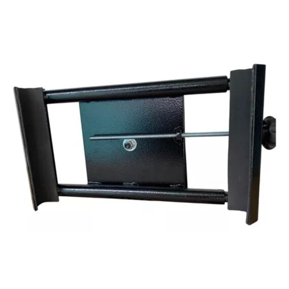 Suporte de Banco p/ Barcos de Alumínio Regulável (Rosca) - PRETO - 45CM