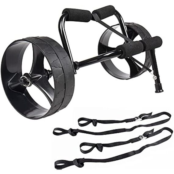 Carrinho Universal p/ Transporte de Caiaque / Stand-up / Surf - s/ Tração - Seaflo - Preto