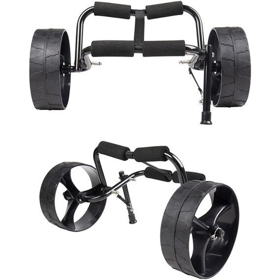 Carrinho Universal p/ Transporte de Caiaque / Stand-up / Surf - s/ Tração - Seaflo - Preto