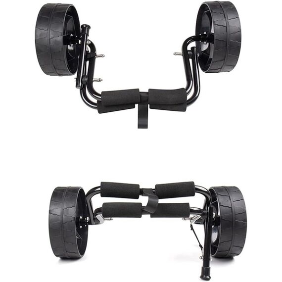 Carrinho Universal p/ Transporte de Caiaque / Stand-up / Surf - s/ Tração - Seaflo - Preto