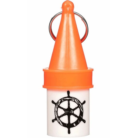 Chaveiro Porta Objetos Flutuante Attwood - 97x37x37 mm - Laranja/Branco