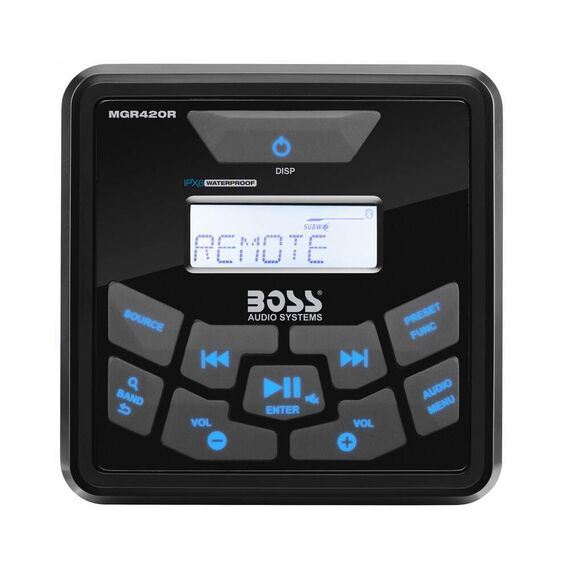 Controle Remoto c/ Fio p/ MP3 Multimedia Player Marinizado Boss Marine - MGR420R