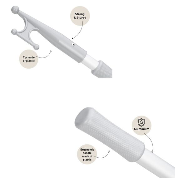 Croque Telescópico em Alumínio 1,2 a 2,1m c/ Ponteira Plástica - SEAFLO