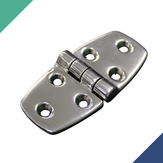 Dobradiça p/ Tampas e Portas Simétrica em Aço Inox Fundido - 6F - 77x37mm