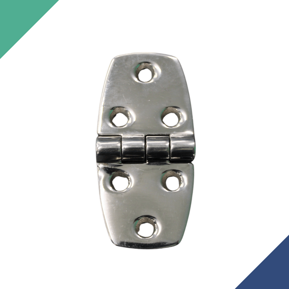 Dobradiça p/ Tampas e Portas Simétrica em Aço Inox Fundido - 6F - 77x37mm