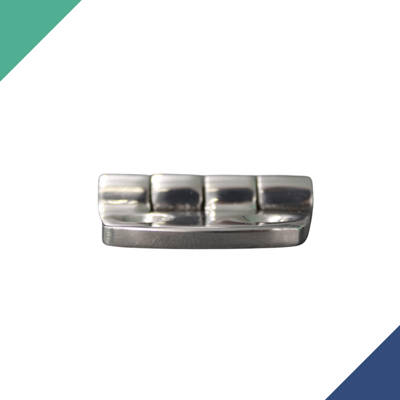 Dobradiça p/ Tampas e Portas Simétrica em Aço Inox Fundido - 4 Furos - 50x37mm