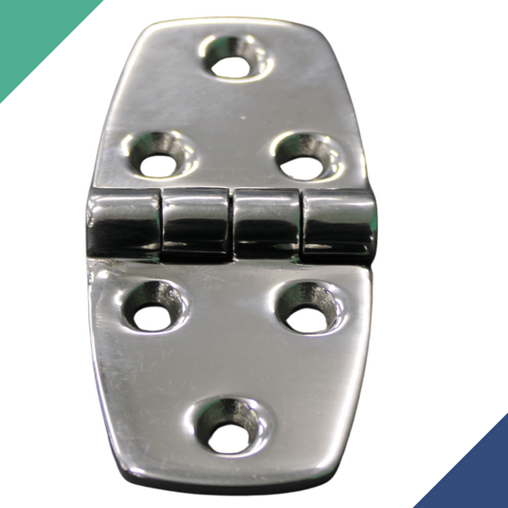 Dobradiça p/ Tampas e Portas Simétrica em Aço Inox Fundido - 6F - 77x37mm