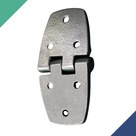Dobradiça p/ Tampas e Portas Simétrica em Aço Inox Fundido - 6F - 77x37mm