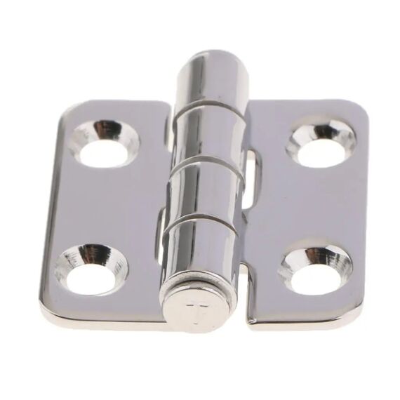 Dobradiça p/ Tampas e Portas Quadrada em Aço Inox Estampado - 38x34mm - 2 x 2 - 2 un.