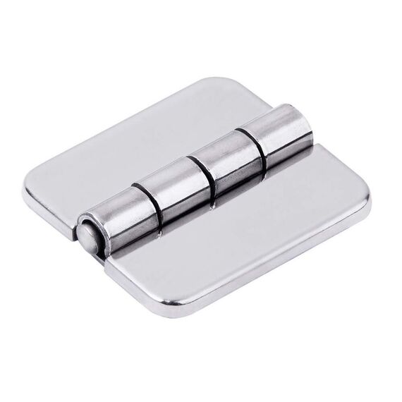 Dobradiça p/ Tampas e Portas Quadrada em Aço Inox Estampado - 38x34mm - 2 x 2 c/ Capa - 10 un.