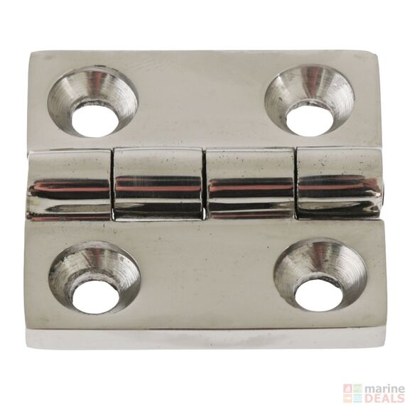 Dobradiça p/ Tampas e Portas Quadrada em Aço Inox Fundido - 48x48mm