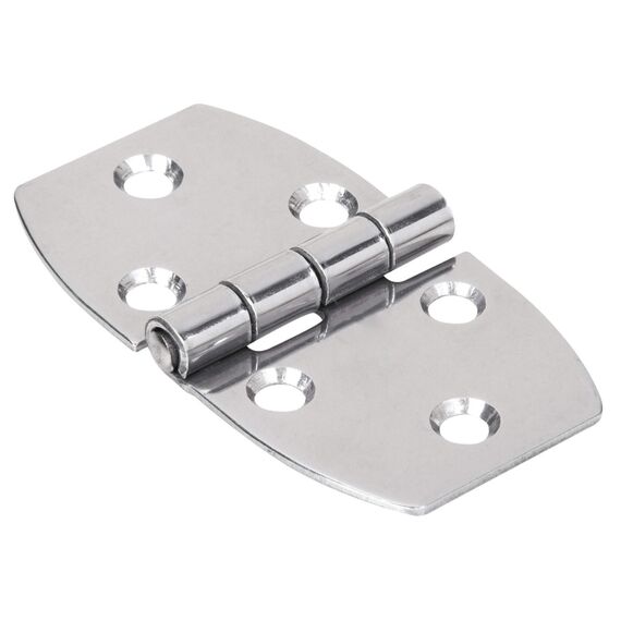 Dobradiça p/ Tampas e Portas Simétrica em Aço Inox Estampado - 38x70mm - 3 x 3