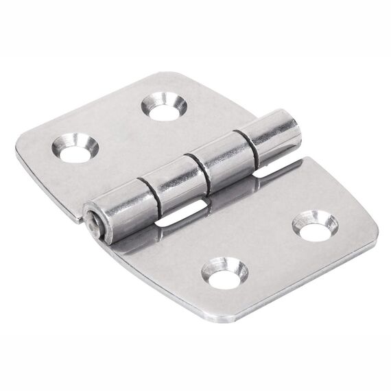 Dobradiça p/ Tampas e Portas Simétrica em Aço Inox Estampado - 43x60mm - 2 x 2 - 6 un.