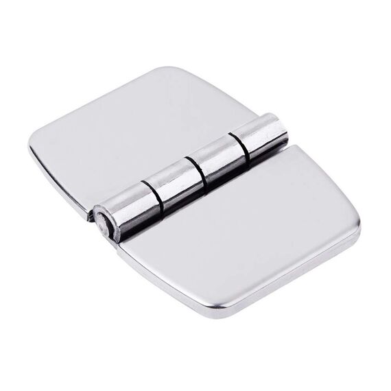 Dobradiça p/ Tampas e Portas Simétrica em Aço Inox Estampado - 43x60mm - 2 x 2 c/ Capa