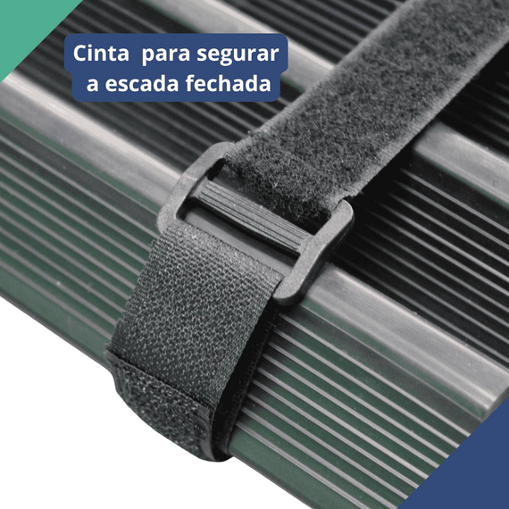 Escada em Aço Inox Retrátil p/ Embarcações - 2 Degraus c/ Antiderrapante