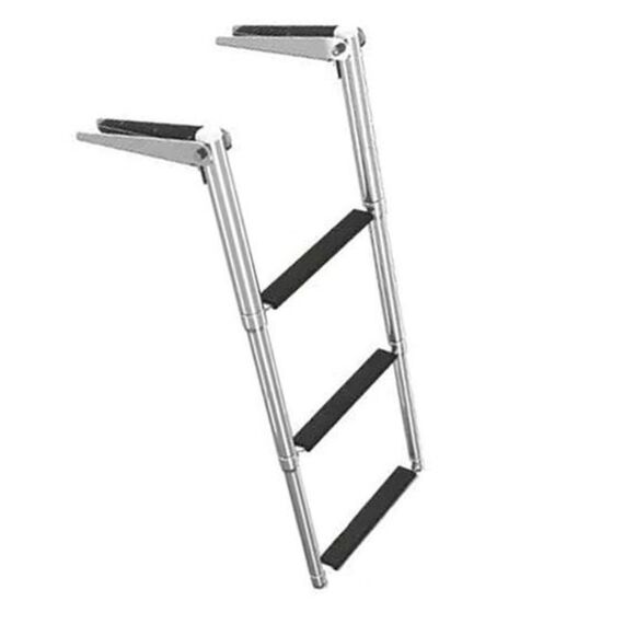 Escada em Aço Inox Retrátil p/ Embarcações Seachoice - 3 Degraus c/ Antiderrapante