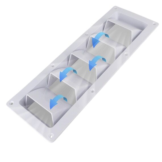 Grade de Ventilação Retangular em ABS - 335 x 120 mm