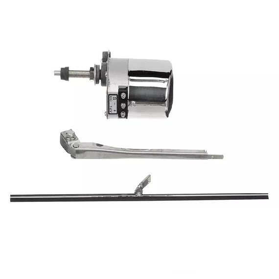 Kit Limpador de Para-brisa C/ Palheta, Haste e Motor em INOX