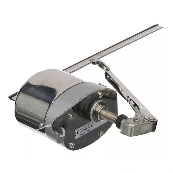 Kit Limpador de Para-brisa C/ Palheta, Haste e Motor em INOX